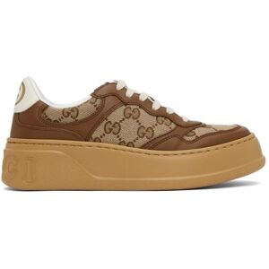 Gucci Beige & Brown GG Sneakers  - 2866 HEZELNUT/BEI.EB - Size: IT 38.5 - female