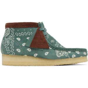 Clarks Originals Green Wallabee Boots  - Green Paisley - Size: US 8 - female