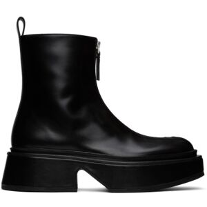 Jil Sander Black Wedge Platform Boots  - 001 Black - Size: IT 35 - female