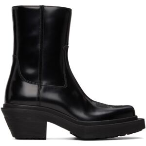 VTMNTS Black Cowboy Boots  - Shiny Black - Size: IT 40 - female