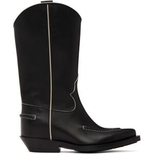 Chloé Black Nellie Cowboy Boots  - 001 Black - Size: IT 37.5 - female