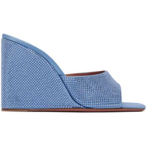 Amina Muaddi Blue Lupita Heeled Sandals  - Baby Blue - Size: IT 40.5 - female