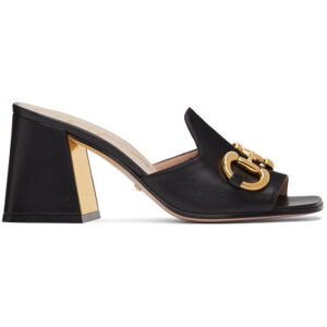 Gucci Black Horsebit Heeled Sandals  - 1000 Nero - Size: IT 35 - female