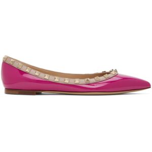 Valentino Garavani Pink Patent Rockstud Ballet Flats  - V3T Rose Violet/Poud - Size: IT 35.5 - female
