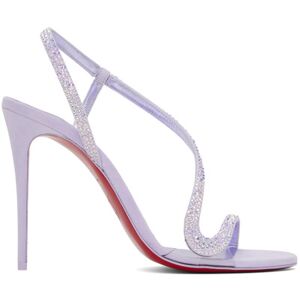 Christian Louboutin Purple Rosalie Strass 100 Heeled Sandals  - L259 Lil Smoke/Cry T - Size: IT 41 - female