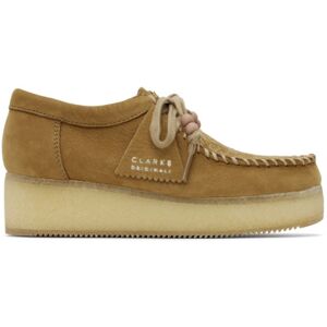 Clarks Originals Tan Wallacraft Derbys  - Tan Embroidery - Size: US 7 - female