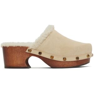 Chloé Beige Aurna Clogs  - 00L Pearly Grey - Size: IT 41 - female