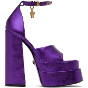 Versace Purple Medusa Aevitas Platform Heeled Sandals  - 1LD2V Dark Orchid Ve - Size: IT 38 - female
