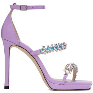 Jimmy Choo Purple Bing 100 Heeled Sandals  - Wisteria/Aurora - Size: IT 40 - female