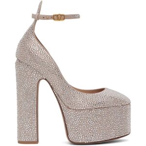 Valentino Garavani Beige Tan-Go 155 Heels  - V9R Crystal/Rose Can - Size: IT 36 - female