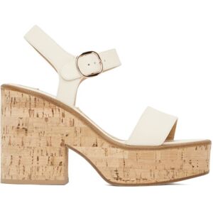 Gabriela Hearst Off-White Sardis Wedge Sandals  - CRM Cream - Size: IT 39 - female