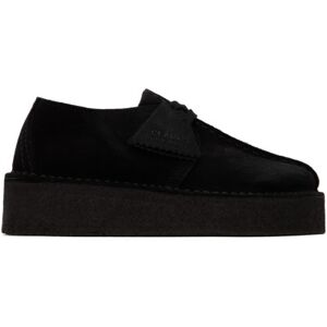 Clarks Originals Black Trek Wedge Derbys  - Black Suede - Size: US 9.5 - female