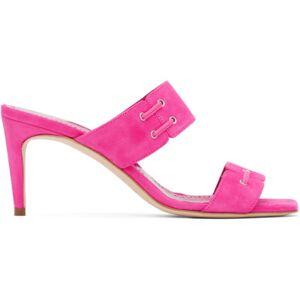 Manolo Blahnik Pink Nebre Mules  - 0001 Bright Pink - Size: IT 35.5 - female