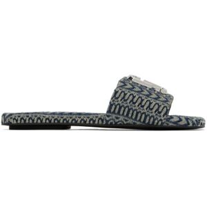 Marc Jacobs Blue 'The J Marc Washed Monogram' Sandals  - 473 Sun Faded Denim - Size: IT 36 - female