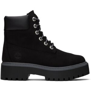 Timberland Black Stone Street Boots  - Black Nubuck - Size: US 6.5 - female