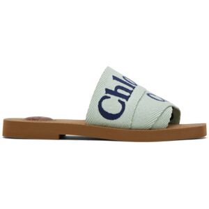 Chloé Green Woody Slides  - 97S Green - Blue 1 - Size: IT 36 - female