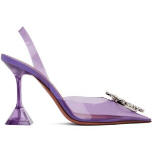 Amina Muaddi Purple Begum Glass Sling 95 Heels  - Tanzanite - Size: IT 36 - female