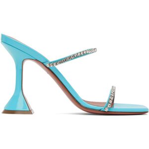 Amina Muaddi Blue Gilda Slipper 95 Heeled Sandals  - Turquoise - Size: IT 37 - female