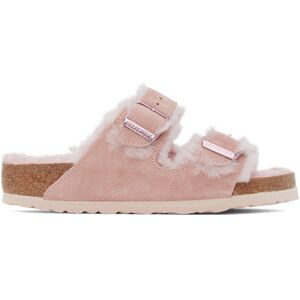 Birkenstock Pink Regular Arizona Shearling Sandals  - Light Rose - Size: IT 35 - female