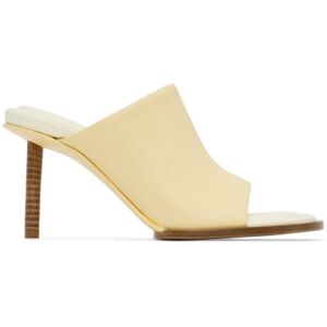 JACQUEMUS Off-White Le Raphia 'Les Mules Rond Carré' Mules  - 110 Off-White - Size: FR 36 - female