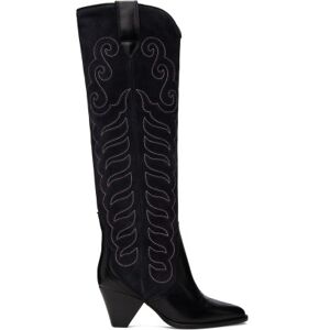 Isabel Marant Black Leila Boots  - BKFK BLACK/FADED BLA - Size: FR 37 - female