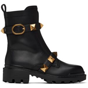 Valentino Garavani Black Roman Stud Boots  - 0NO Nero - Size: IT 38.5 - female