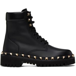 Valentino Garavani Black Rockstud Boots  - 0NO Nero - Size: IT 38.5 - female