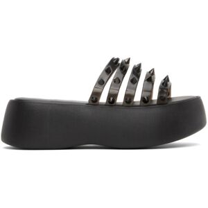 Jean Paul Gaultier Black Melissa Edition 'The Becky Punk Love' Slides  - 00-Black - Size: FR 40 - female