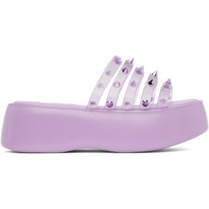 Jean Paul Gaultier Purple Melissa Edition 'The Becky Punk Love' Slides  - 29-Lilia - Size: FR 37 - female