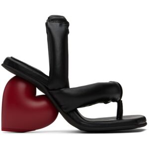YUME YUME Black Love Heeled Sandals  - Black/Red - Size: IT 35 - female