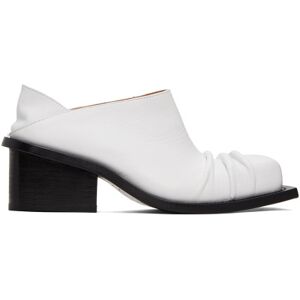 FIDAN NOVRUZOVA SSENSE Exclusive White Convertible Chunky Heel Mules  - White - Size: IT 36 - female