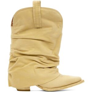 R13 SSENSE Exclusive Beige Low Rider Cowboy Boots  - Wheat - Size: IT 36 - female