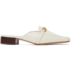 TOM FORD White Stamped Crocodile Whitney Slippers  - 1W018 Cream - Size: IT 37 - female