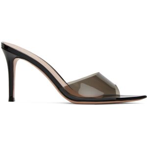 Gianvito Rossi Black Elle 85 Mules  - Fume'+Black - Size: IT 36.5 - female