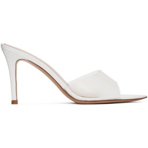 Gianvito Rossi White Elle 85 Mules  - White+White - Size: IT 36 - female