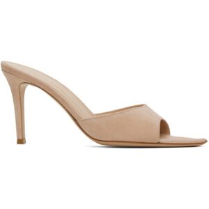 Gianvito Rossi Beige Elle 85 Mules  - Peach - Size: IT 36.5 - female