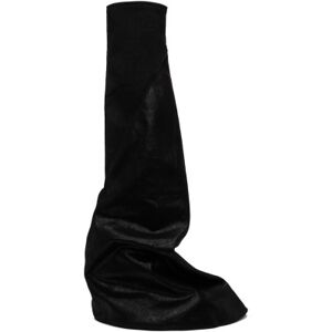 Rick Owens DRKSHDW Black Fetish Tall Boots  - 911 Black/Milk/Milk - Size: IT 38.5 - female