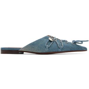 Acne Studios Blue Lace-Up Mules  - AAT Dusty blue - Size: IT 36 - female