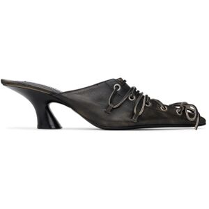 Acne Studios Black Lace-Up Mules  - 900 Black - Size: IT 36 - female