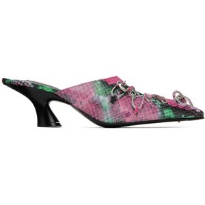 Acne Studios Multicolor Lace-Up Mules  - DGC Pink/Green - Size: IT 36 - female