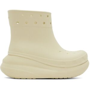 Crocs Off-White Crush Boots  - Bone - Size: US 4 - female