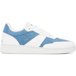 A.P.C. White & Blue Plain Sneakers  - IAB Light Blue - Size: IT 36 - female