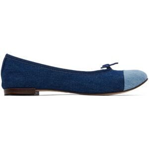 Repetto Blue Flora Denim Ballerina Flats  - 1473 Horizon Et Clas - Size: IT 37.5 - female