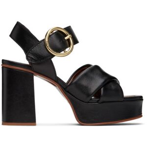 See by Chloé Black Lyna Platform Heeled Sandals  - 999 BLACK - Size: IT 37.5 - female
