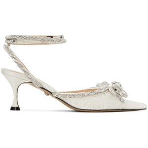 MACH & MACH White Double Bow Lace 65 Heels  - White - Size: IT 36.5 - female