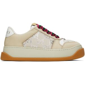 Gucci Beige Screener Sneakers  - 9058 Gard-Sil/Du.Mi/ - Size: IT 35.5 - female