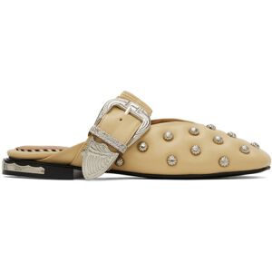 Toga Pulla Beige Studded Slippers  - BEIGE - Size: IT 39 - female
