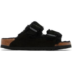 Birkenstock Black Narrow Arizona Shearling Sandals  - Black - Size: IT 35 - female