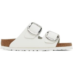 Birkenstock White Narrow Arizona Big Buckle Sandals  - White - Size: IT 35 - female