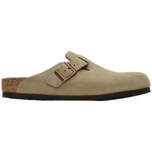 Birkenstock Beige Regular Boston Loafers  - Tobacco Oiled Leathe - Size: IT 45 - male